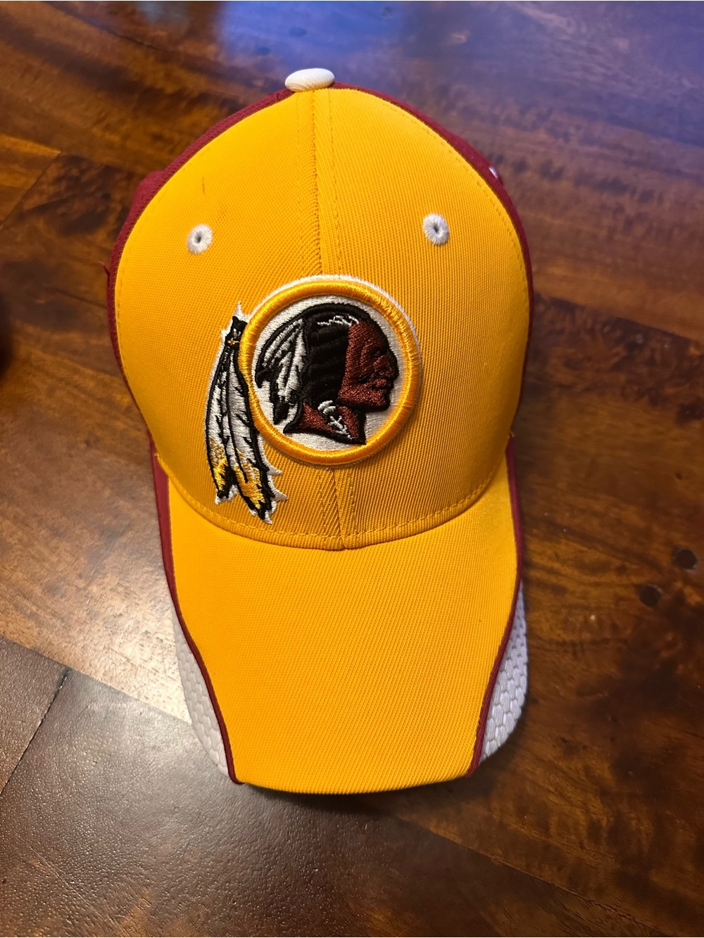 Washington Redskins Team Logo Cap in Gold and Burgundy NFL